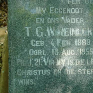 REINECKE T.G. 1888-1955