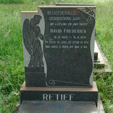 RETIEF David Frederick 1928-1974