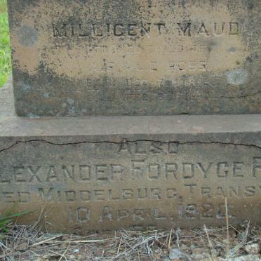 ROSS Milicent Maud :: ROSS Alexander Fordyce -1920