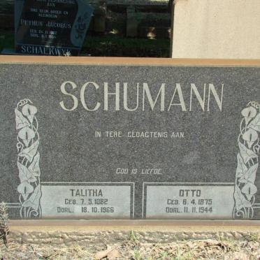 SCHUMANN Otto 1875-1944 &amp; Talitha 1882-1966