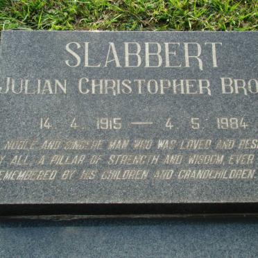 SLABBERT Julian Christopher Brown 1915-1984