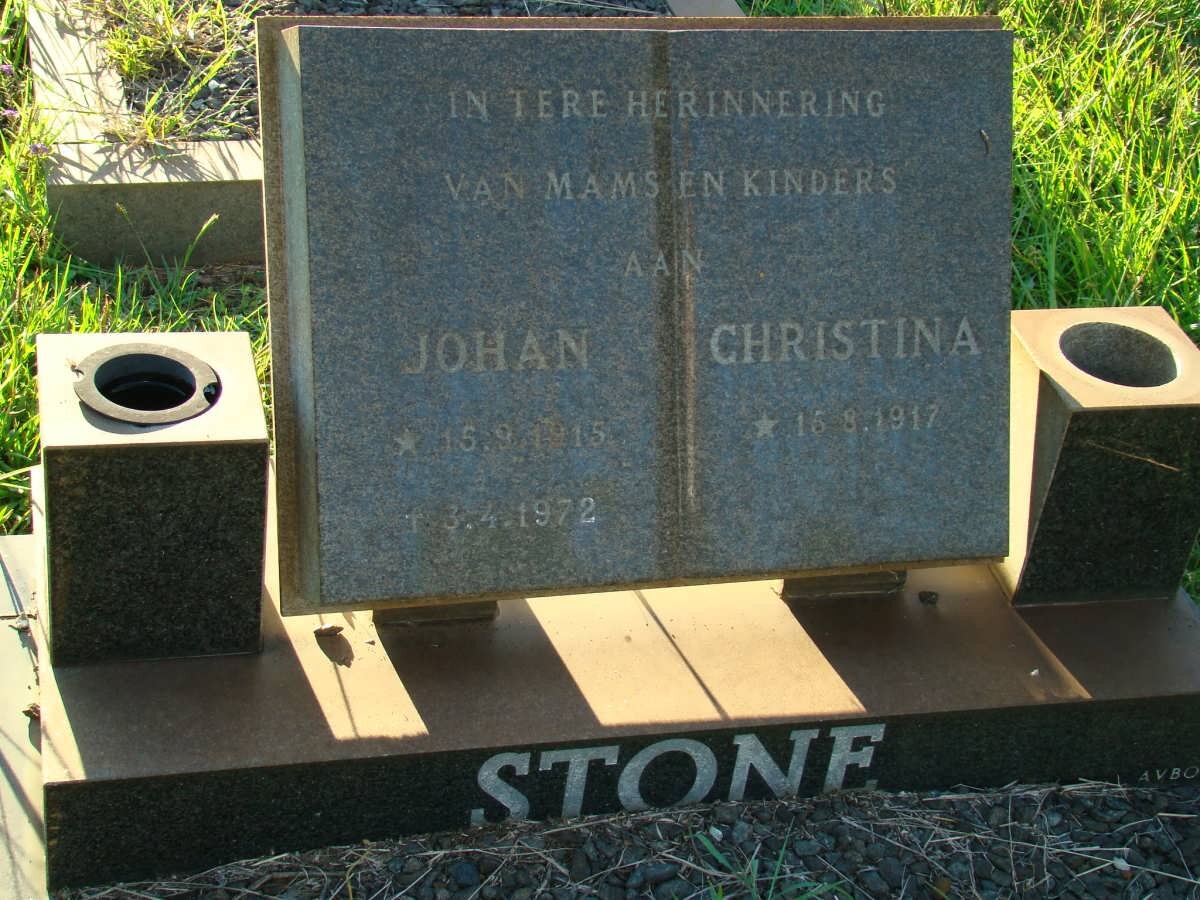 STONE Johan 1915-1972 &amp; Christina 1917-