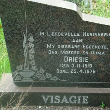 VISAGIE Driesie 1919-1975