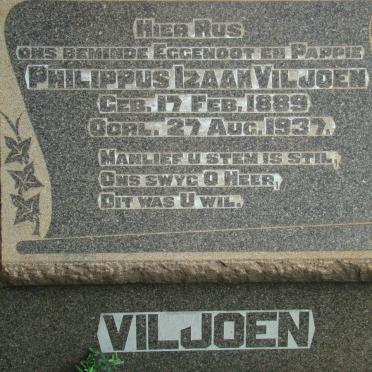 VILJOEN Philippus Izaak 1889-1937