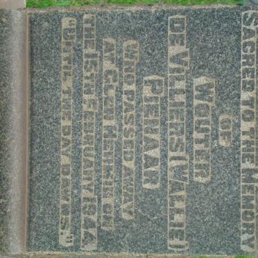 VILLIERS Wouter, de nee PIENAAR -1944