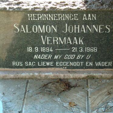 VERMAAK Salomon Johannes 1894-1968