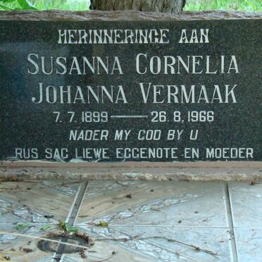 VERMAAK Susanna Cornelia Johanna 1899-1966