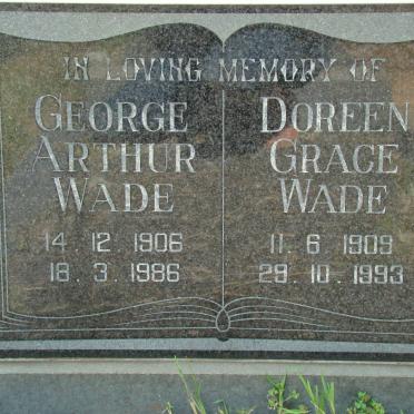 WADE George Arthur 1906-1986 &amp; Doreen Grace 1909-1993