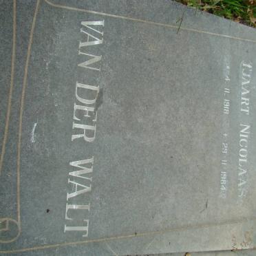 WALT Tjaart Nicolaas, van der 1918-1984