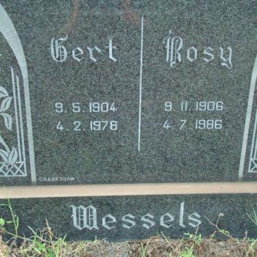 WESSELS Gert 1904-1978 &amp; Rosy 1906-1986