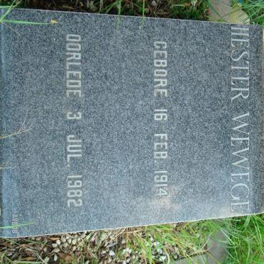 WEWEGE Hester 1914-1982