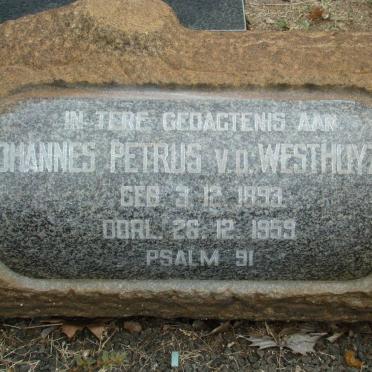 WESTHUYZEN Johannes Petrus, v.d. 1893-1959