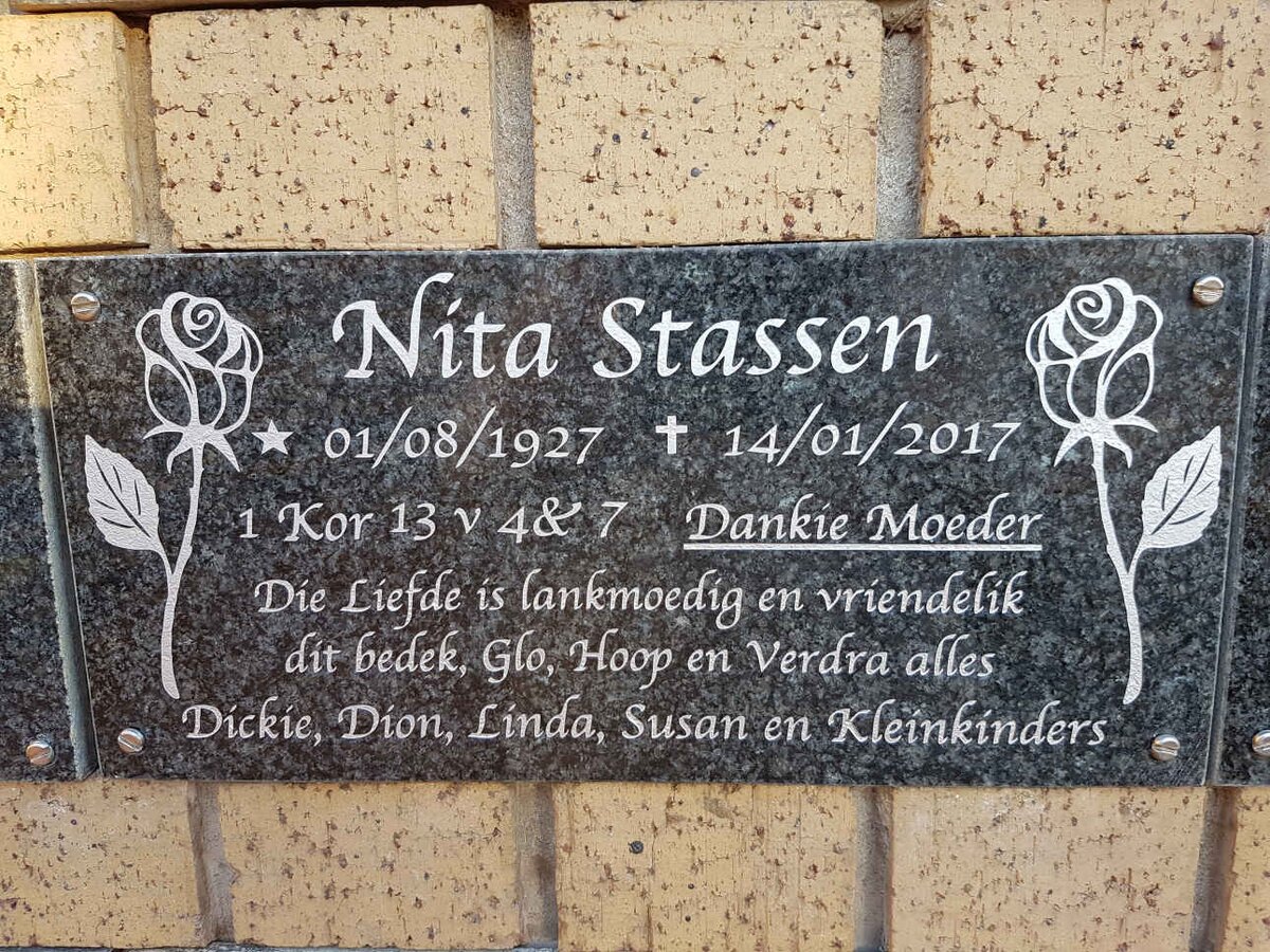 STASSEN Nita 1927-2017