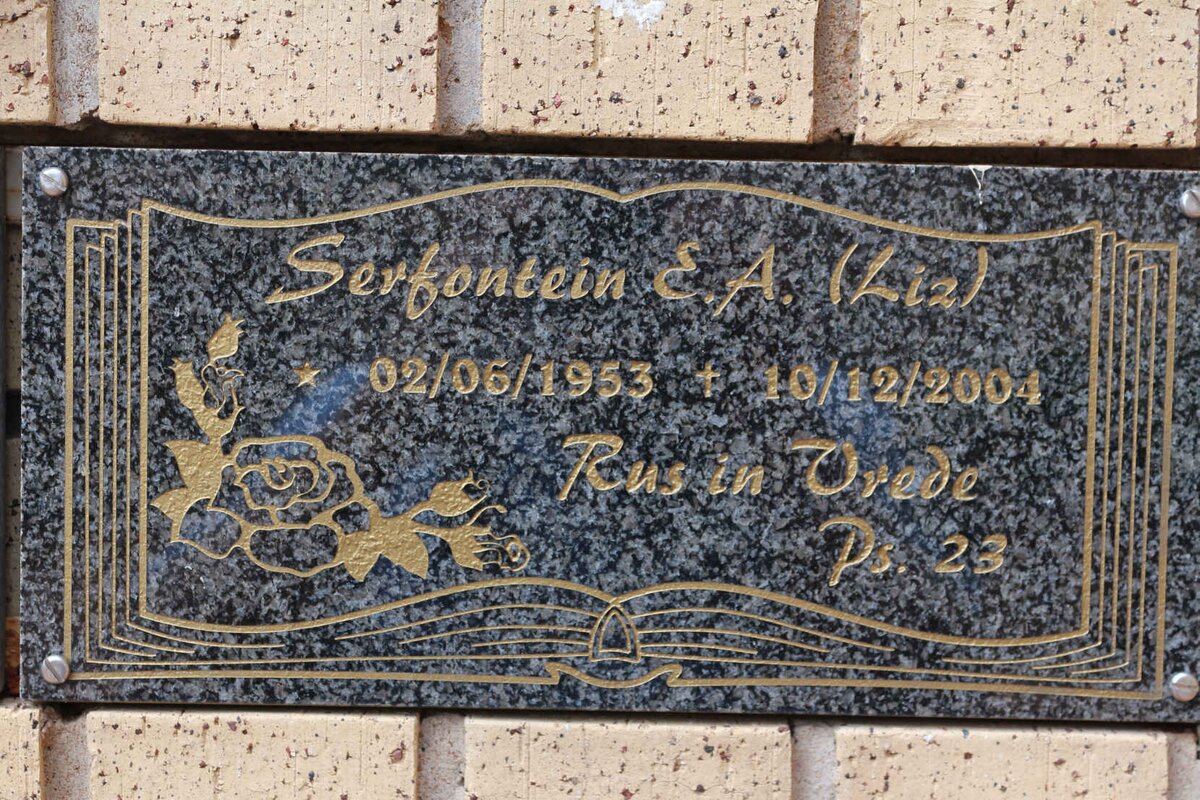 SERFONTEIN E.A. 1953-2004