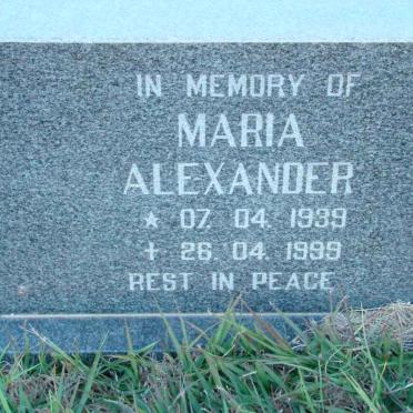ALEXANDER Maria 1939-1999