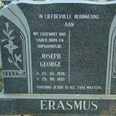 ERASMUS Joseph George 1936-1997