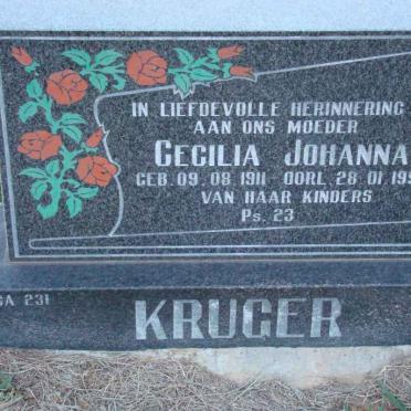 KRUGER Cecilia Johanna 1911-1998