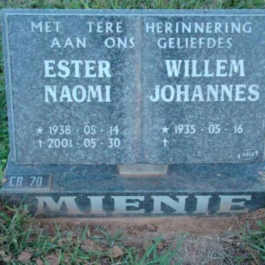 MIENIE Willem Johannes 1935- &amp; Ester Naomi 1938-2001
