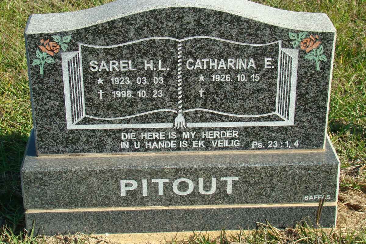 PITOUT Sarel H.L. 1923-1998 &amp; Catharina E. 1926-