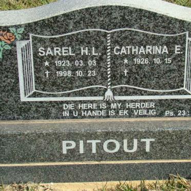 PITOUT Sarel H.L. 1923-1998 &amp; Catharina E. 1926-