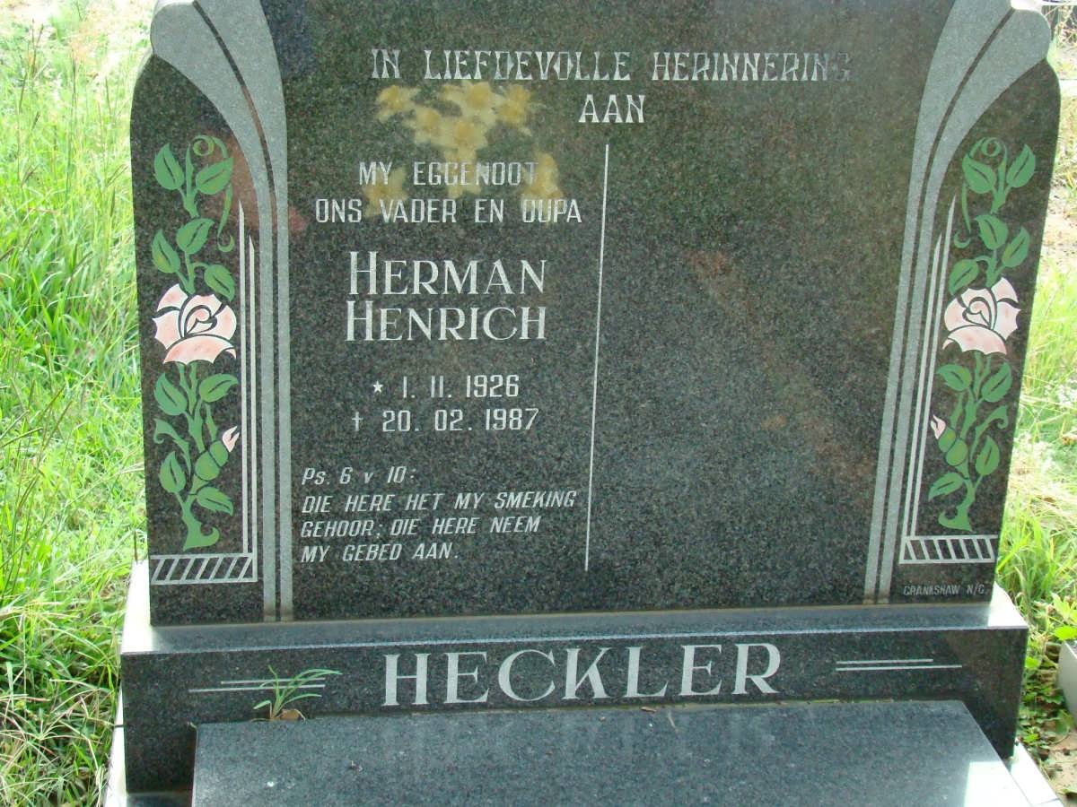 HECKLER Herman Henrich 1926-1987