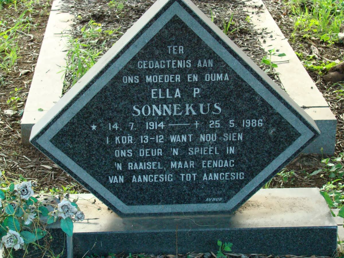 SONNEKUS Ella P. 1914-1986