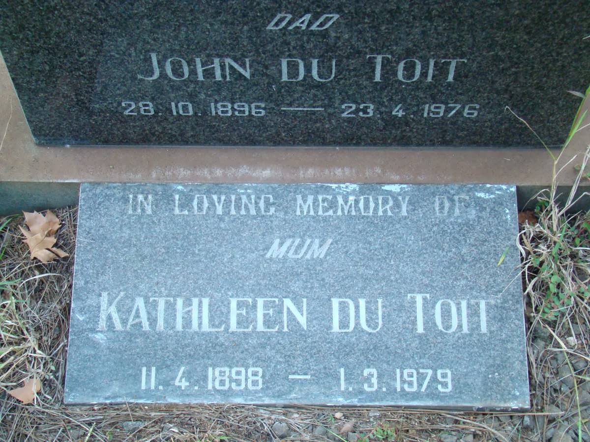 TOIT John, du 1896-1976 &amp; Kathleen 1898-1979