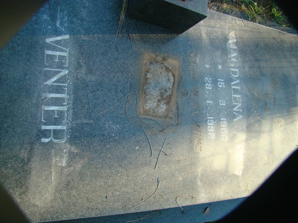 VENTER Magdalena Anne 1906-1992