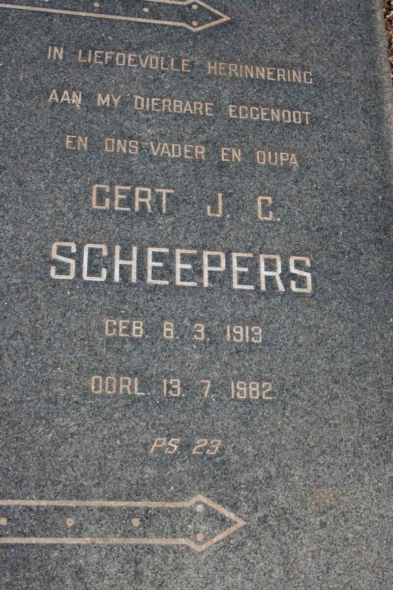SCHEEPERS Gert J.C. 1919-1982