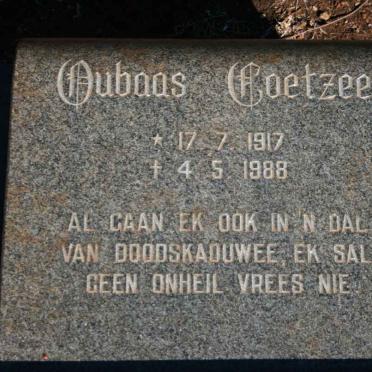 COETZEE Oubaas 1917-1988