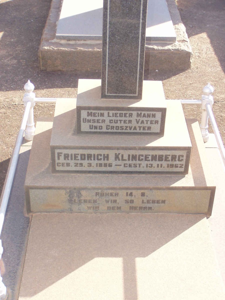 KLINGENBERG Friedrich 1886-1962