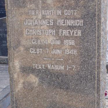 FREYER Johannes Heinrich Christoph 1868-1948