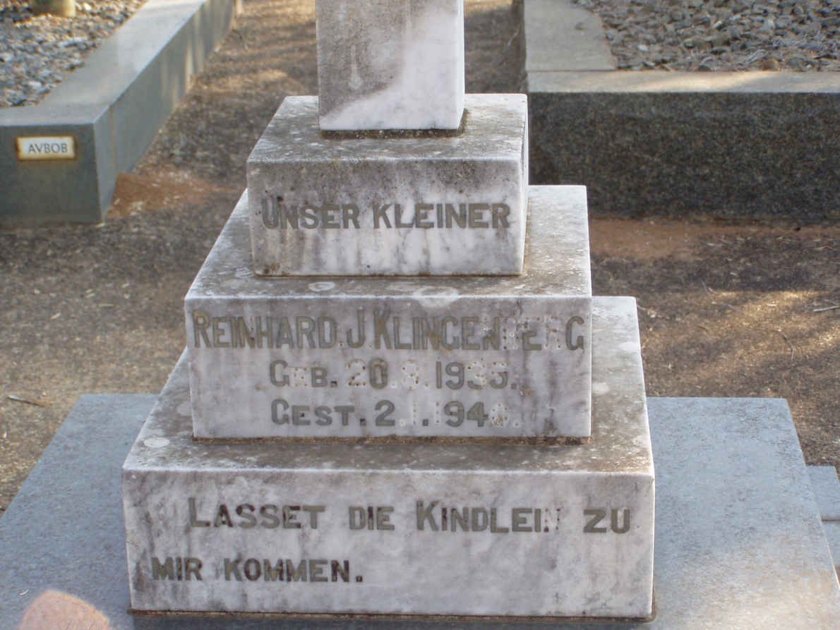 KLINGENBERG Reinhard J. 1933-194?