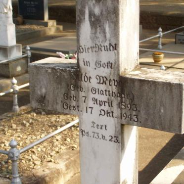 MEYER Hilde nee GLATTHAAR 1893-1943