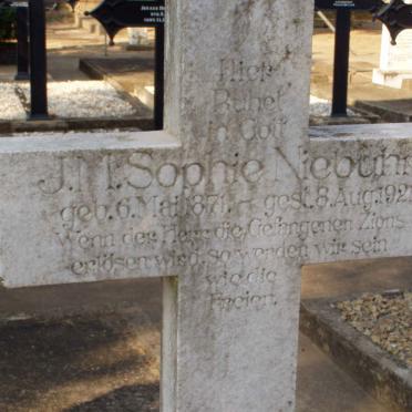 NIEBUHR J.M.K. Sophie 1871-1921