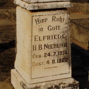 NIEBUHR Elfriede H.B. 1914-1922