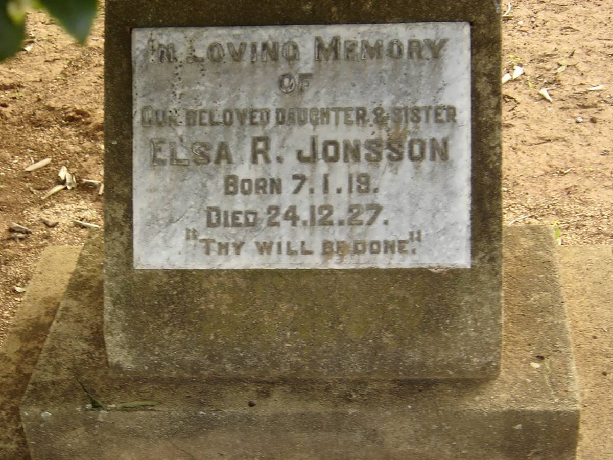 JONSSON Elsa R. 1919-1927