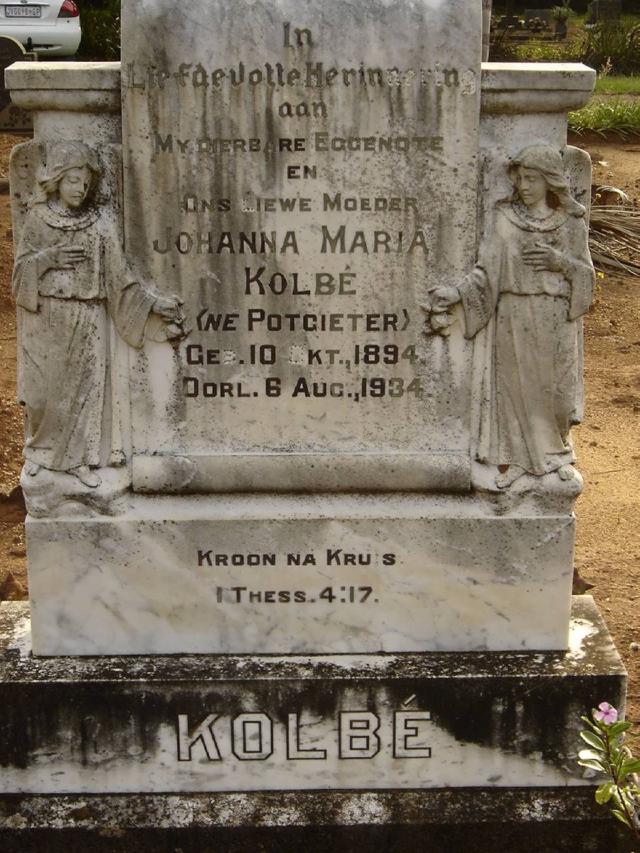 KOLBE Johanna Maria nee POTGIETER 1894-1934