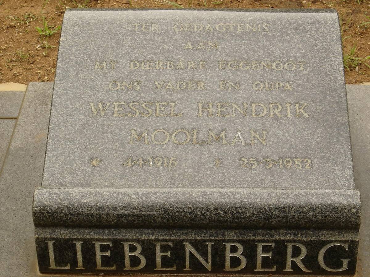 LIEBENBERG Wessel Hendrik Moolman 1916-1982