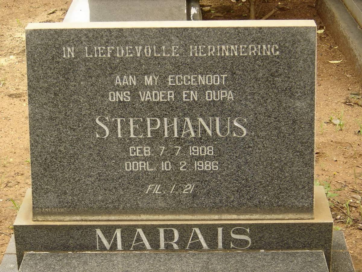 MARAIS Stephanus 1908-1986