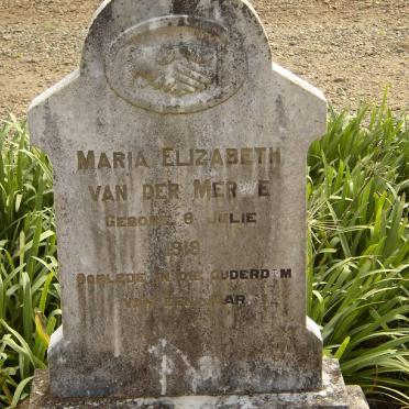 MERWE Maria Elizabeth, van der 1918-1919