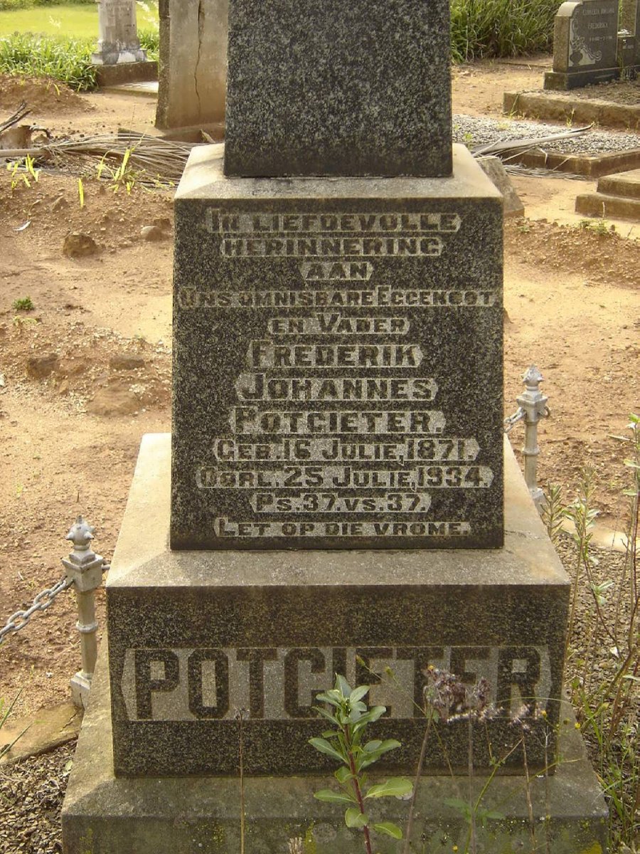 POTGIETER Frederik Johannes 1871-1934