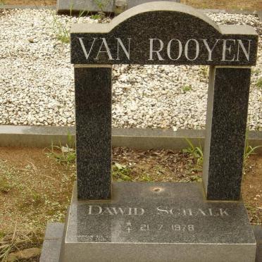 ROOYEN Dawid Schalk, van 1978-1978