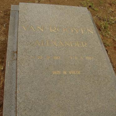 ROOYEN Alexander, van 1917-1987