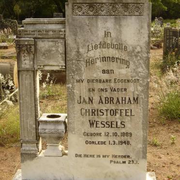 WESSELS Jan Abraham Christoffel 1889-1948