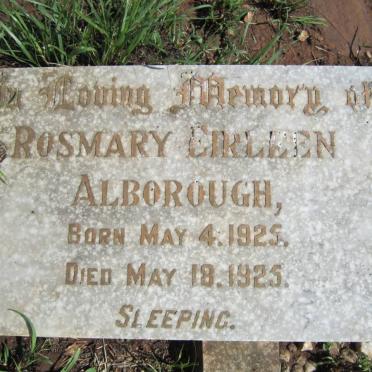 ALBOROUGH Rosmary Eirleen 1925-1925