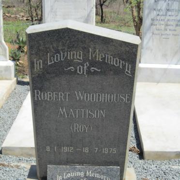 MATTISON Robert Woodhouse 1912-1975 :: MATTISON Marjory Estelle 1915-1979