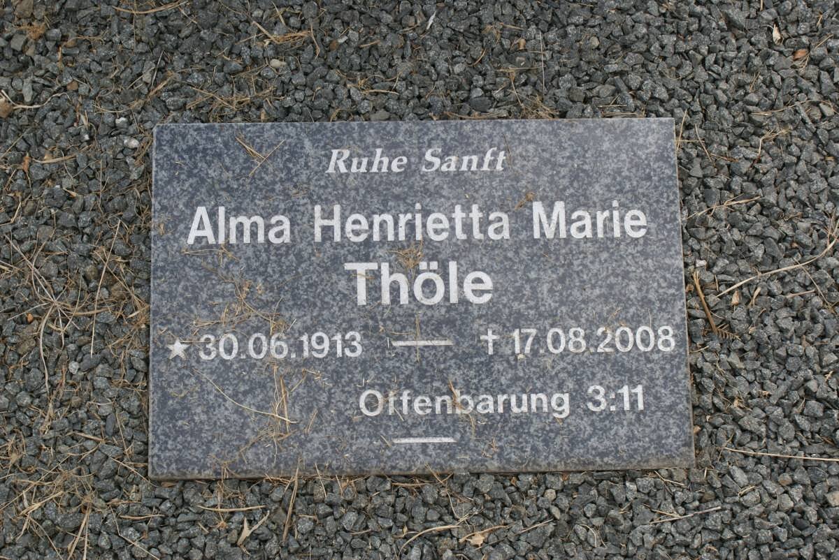 THÖLE Alma Henrietta Marie 1913-2008