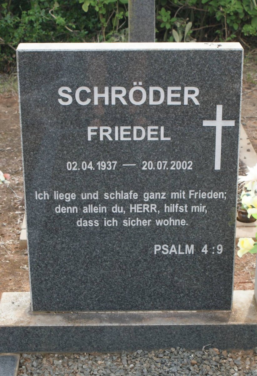 SCHRÖDER Friedel 1937-2002