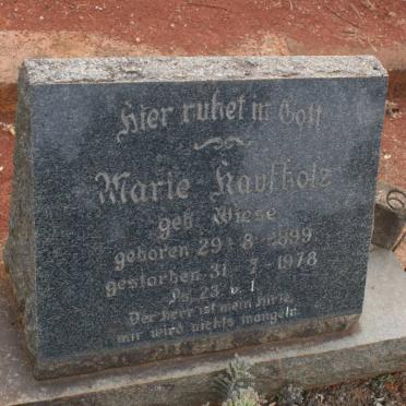 KAUFHOLZ Marie nee WIESE 1899-1978